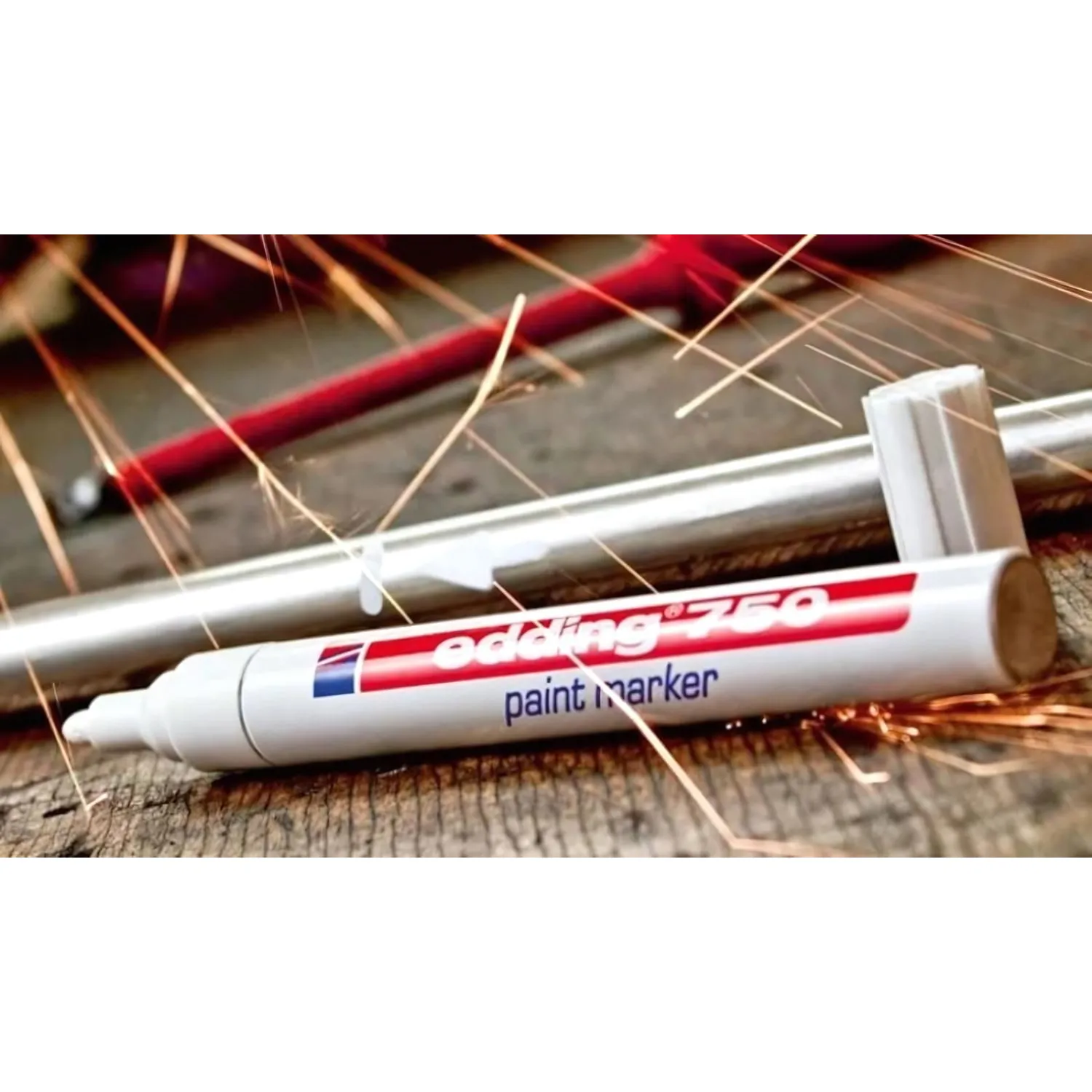 Маркер лаковый EDDING E-750/3 синий 2-4мм, мет. корп - фото 3