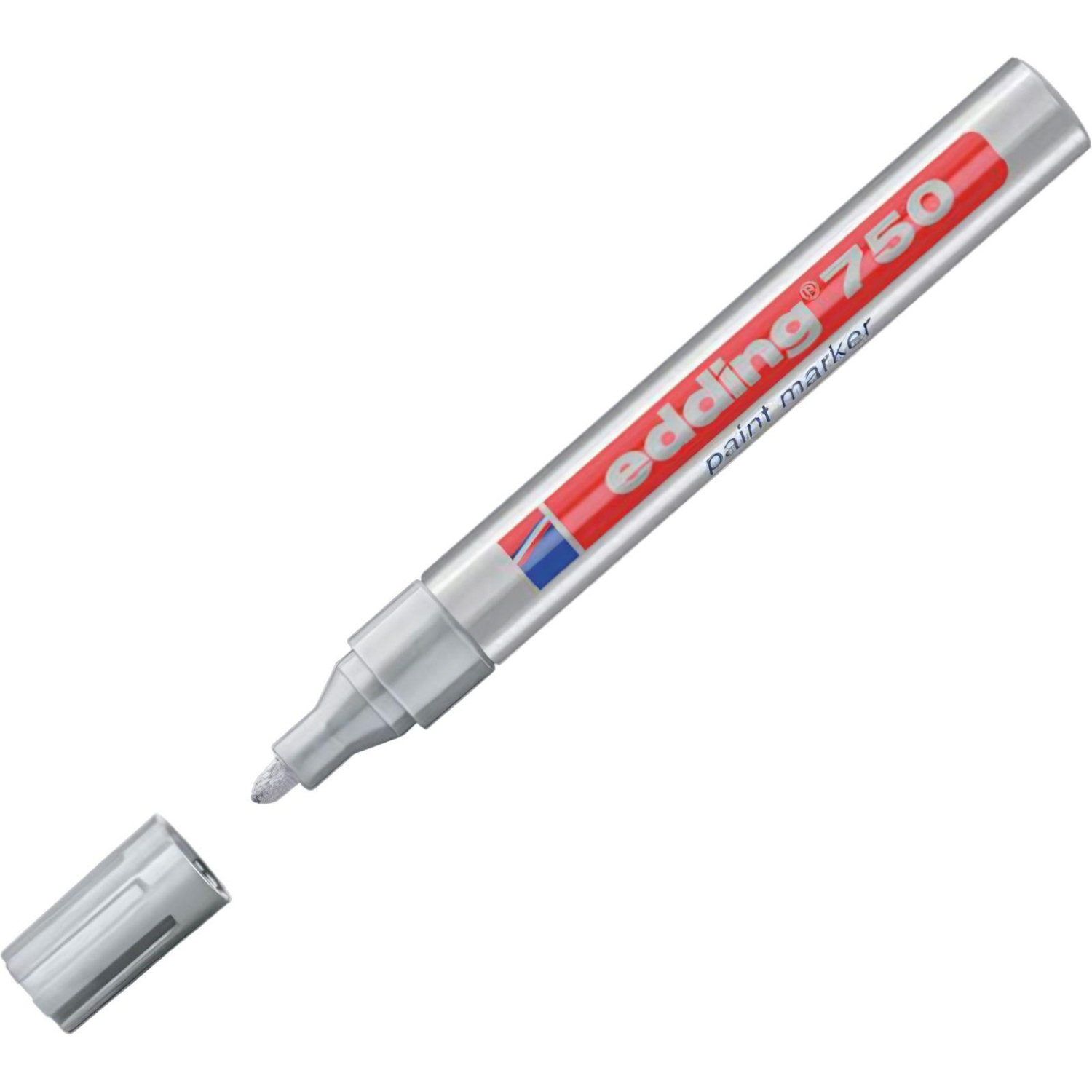 Маркер лаковый EDDING E-750/54 серебряный 2-4мм, мет. корп - фото 1