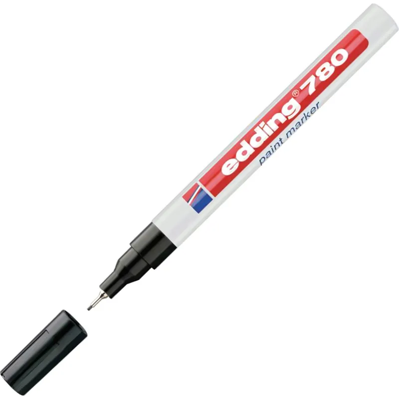 Маркер лаковый EDDING E-780/1 черный 0,8мм, мет. корп - фото 1