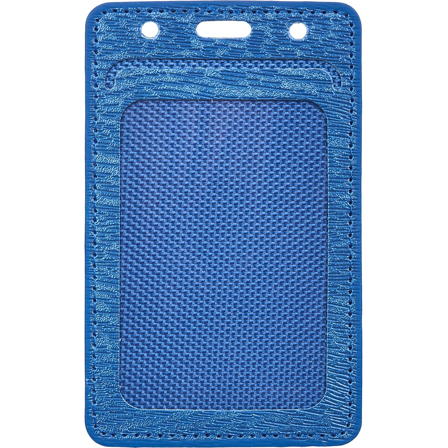 Бейдж Promega office вертик. 54х90, синий металлик, PU, Т-814V - фото 3