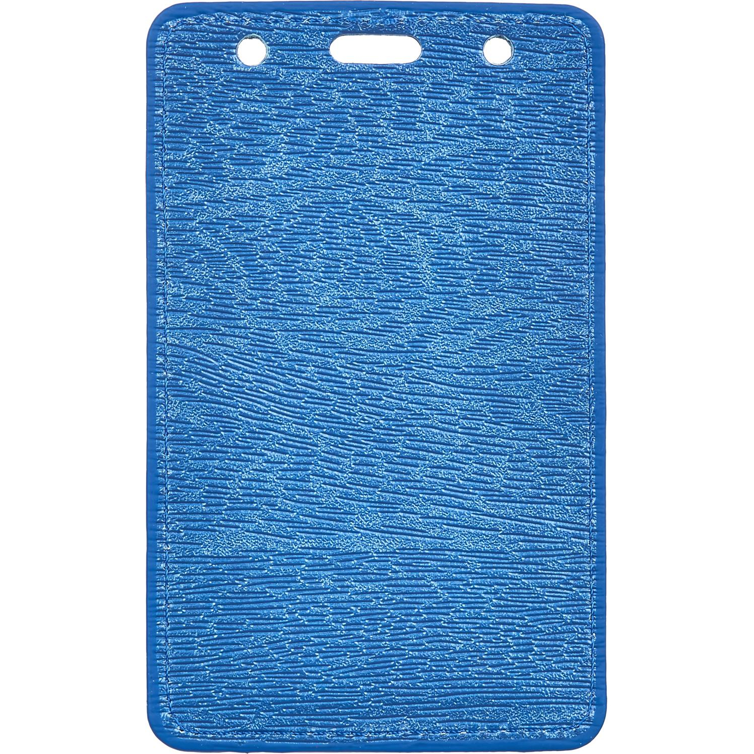 Бейдж Promega office вертик. 54х90, синий металлик, PU, Т-814V - фото 4