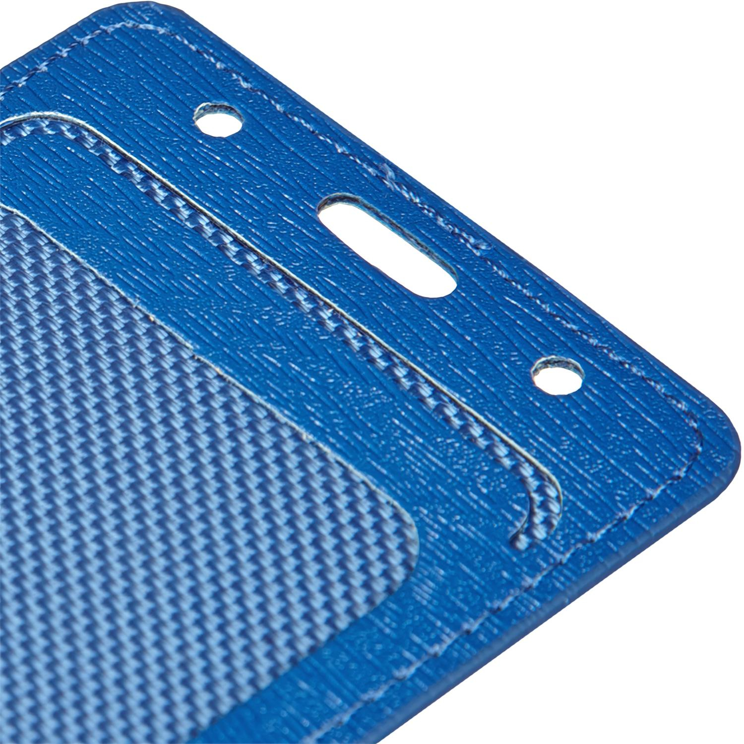 Бейдж Promega office вертик. 54х90, синий металлик, PU, Т-814V - фото 5