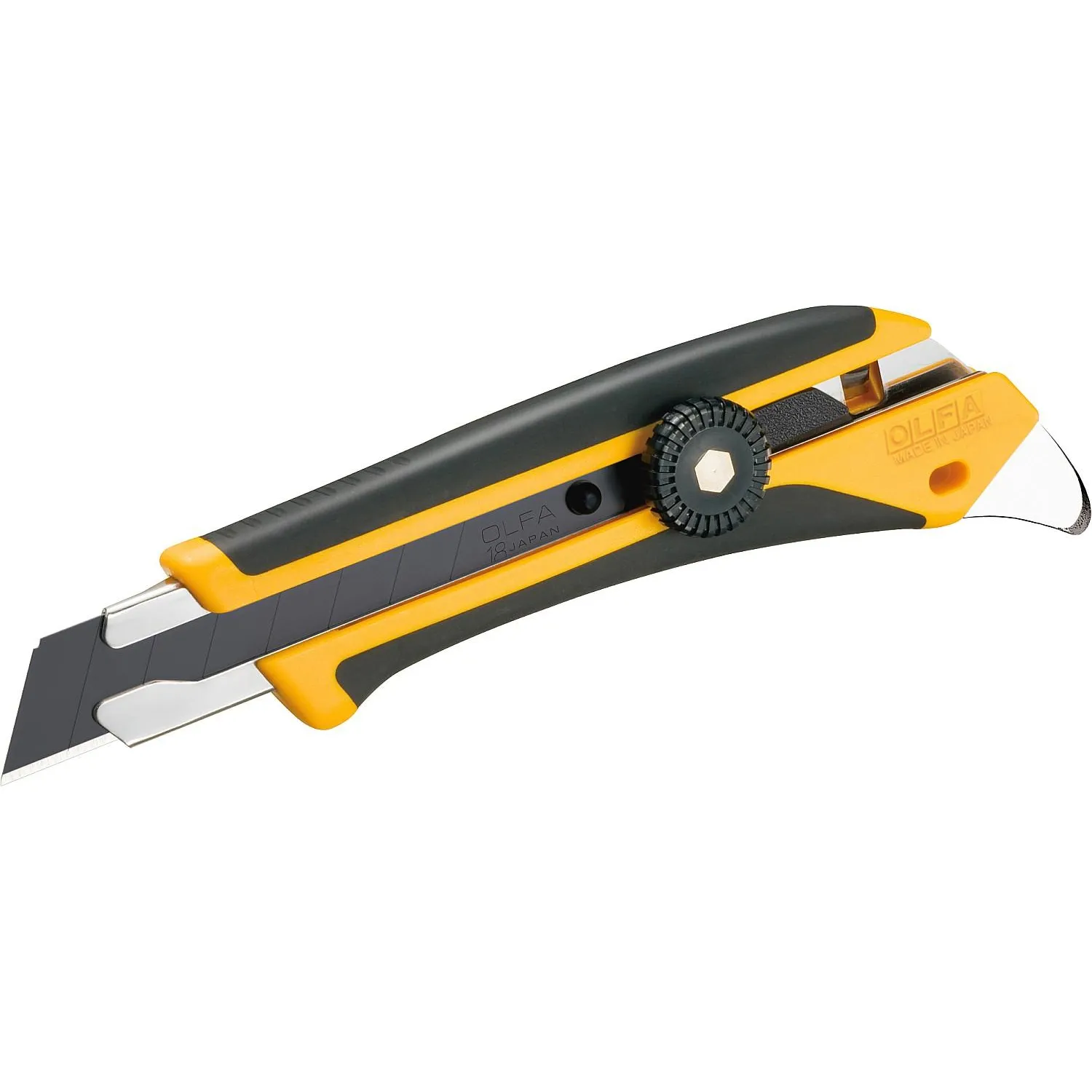 Нож универсальный 18мм OLFA  (L5) , двухкомпонентный корпус, фиксатор - фото 4