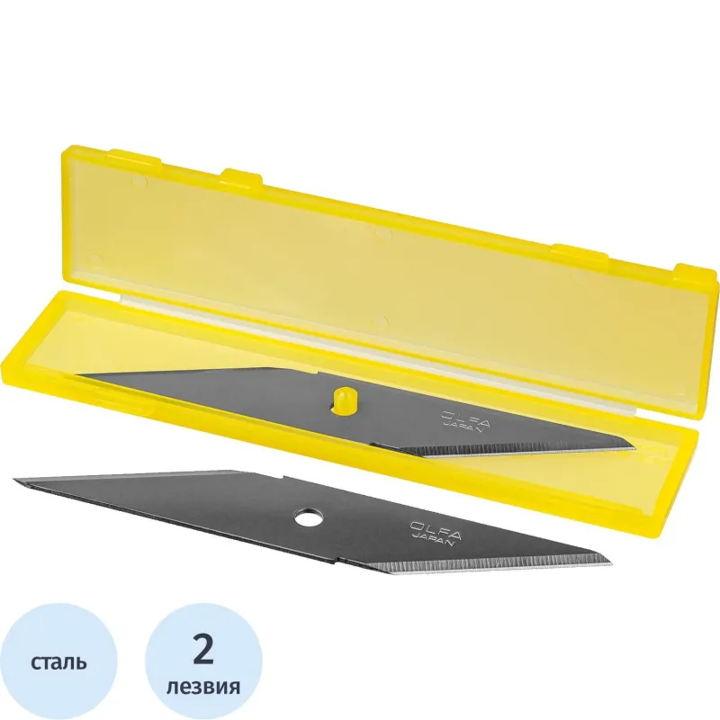 Лезвие запасное 2-х стороннее, для ножей OLFA CK-1 (544753), 2шт./уп - фото 1