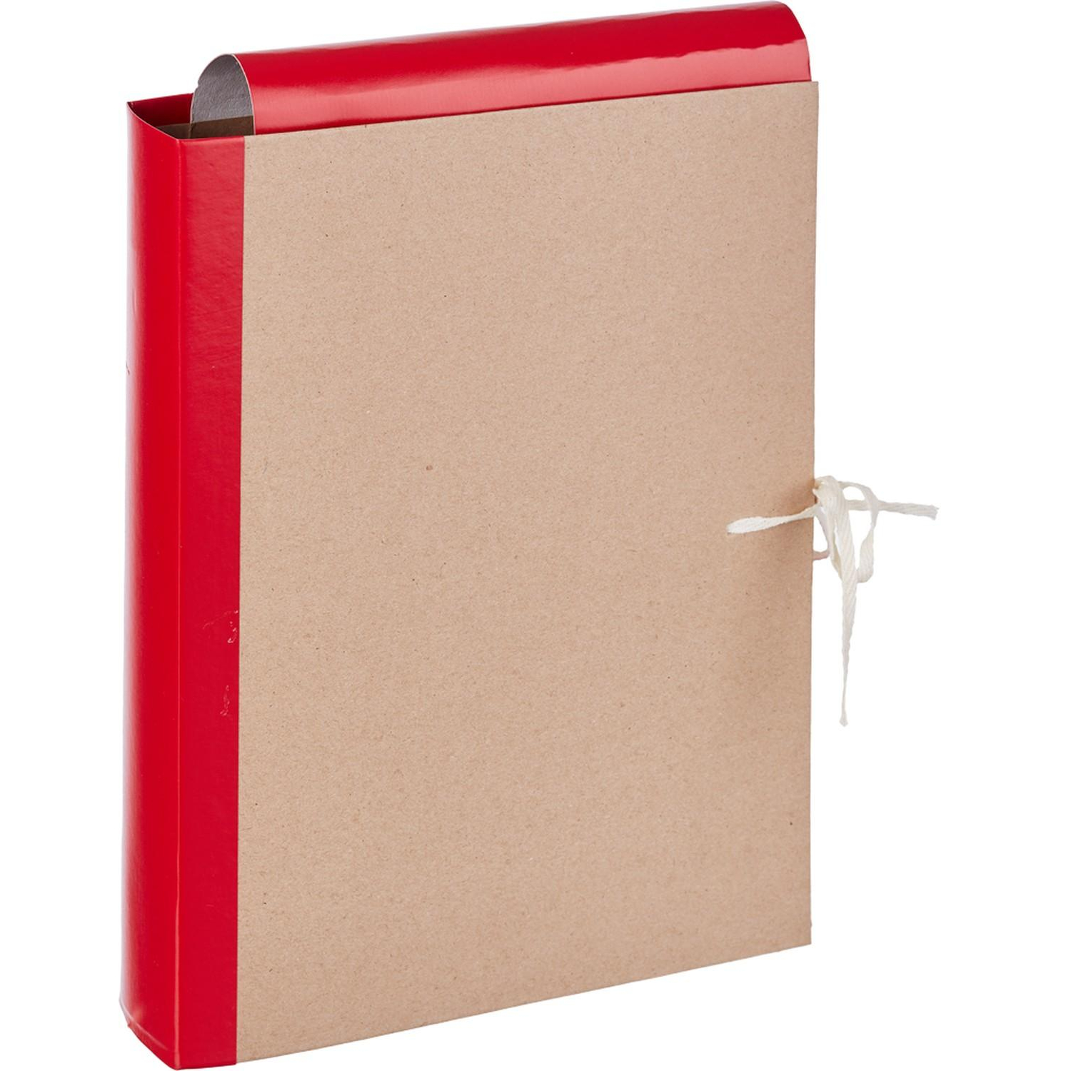 Папка архивная крафт/бумвинил ATTACHE 5см 4 завязки, красн. Папка архивная крафт/бумвинил ATTACHE 5см 4 завязки, красн. - фото 2