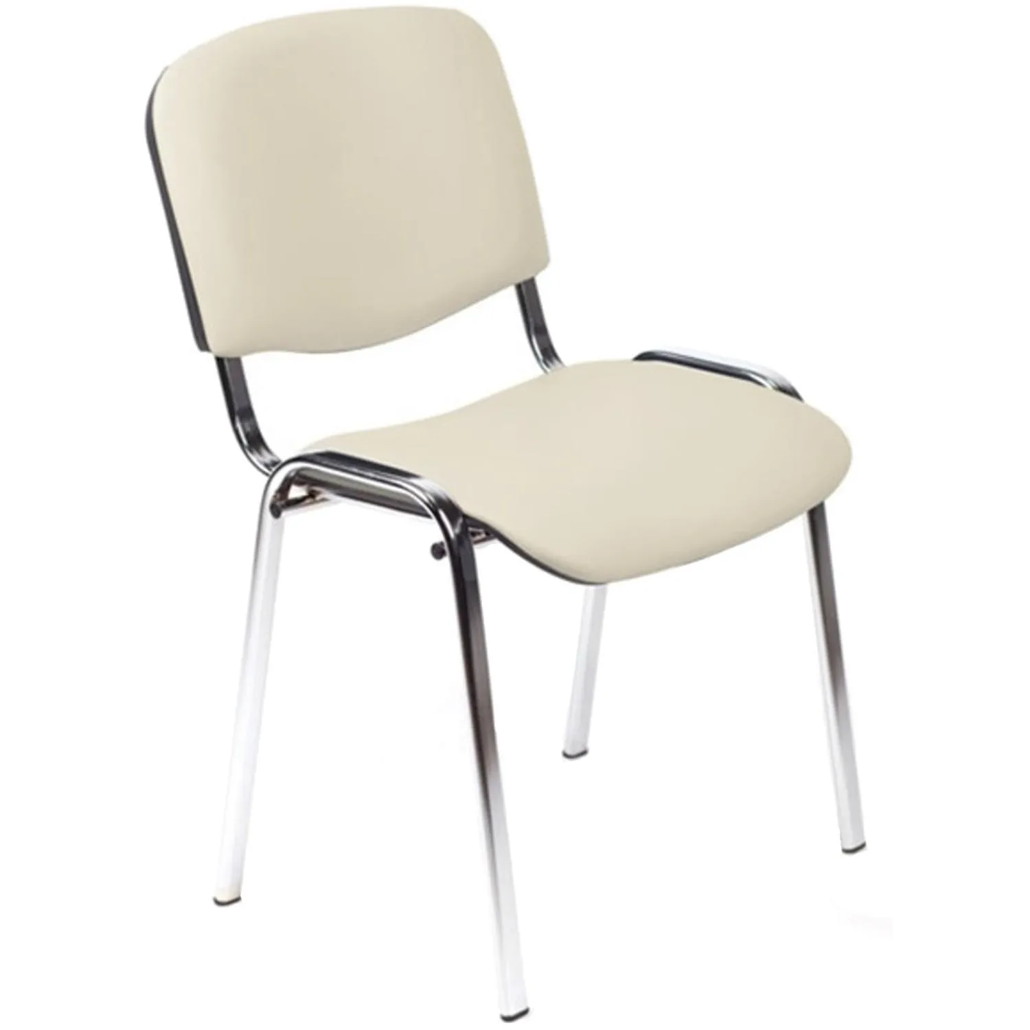 Стул UP_EChair Rio(ИЗО) хром, к/з бежевый Z21 - фото 1