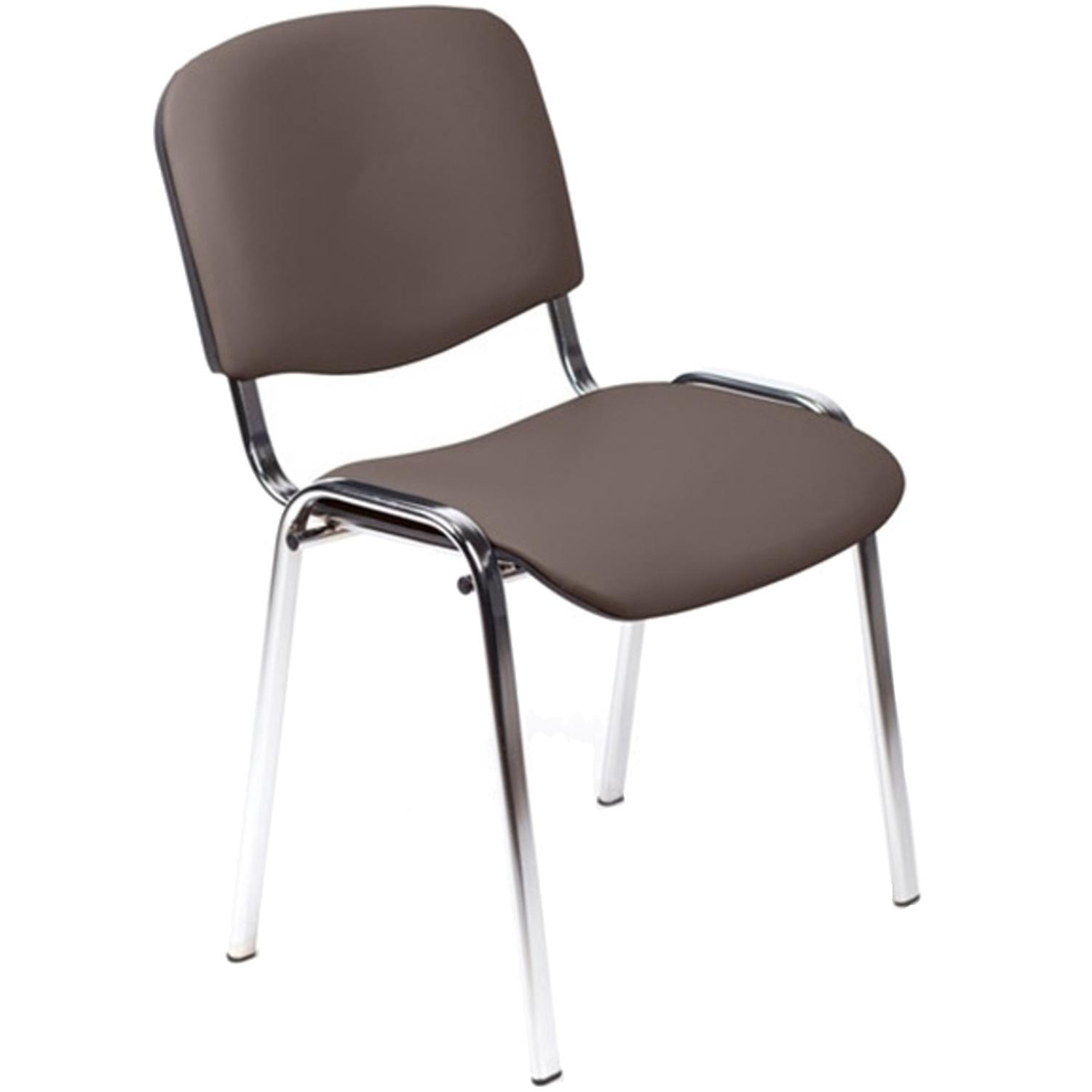 Стул БМФ Easy Chair Rio(ИЗО) хром, к/з коричневый Z10 - фото 1