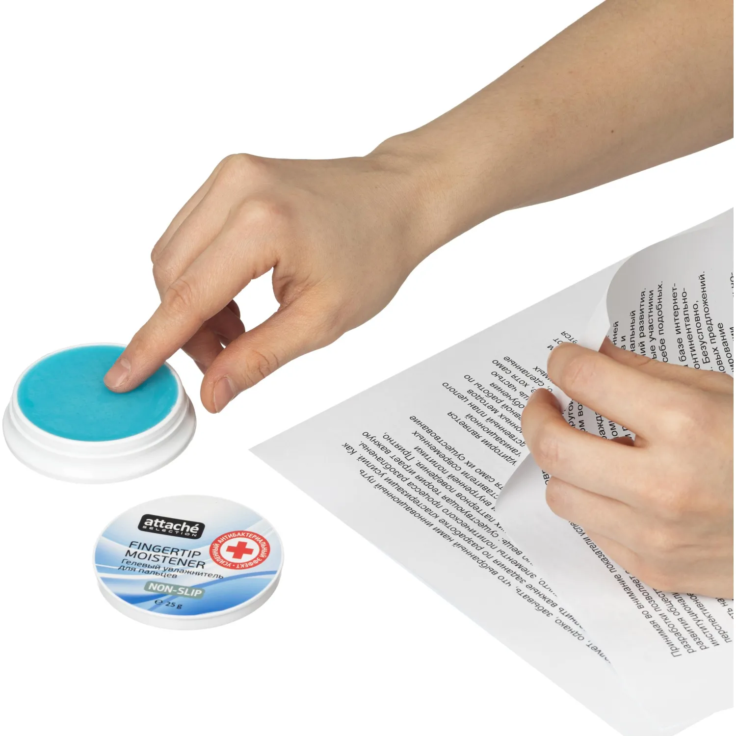 Подушка для смачивания пальцев гелевая Attache Selection усил. антибакт. эф - фото 4