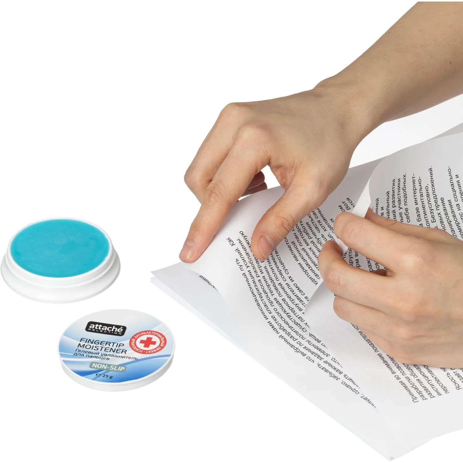 Подушка для смачивания пальцев гелевая Attache Selection усил. антибакт. эф - фото 5