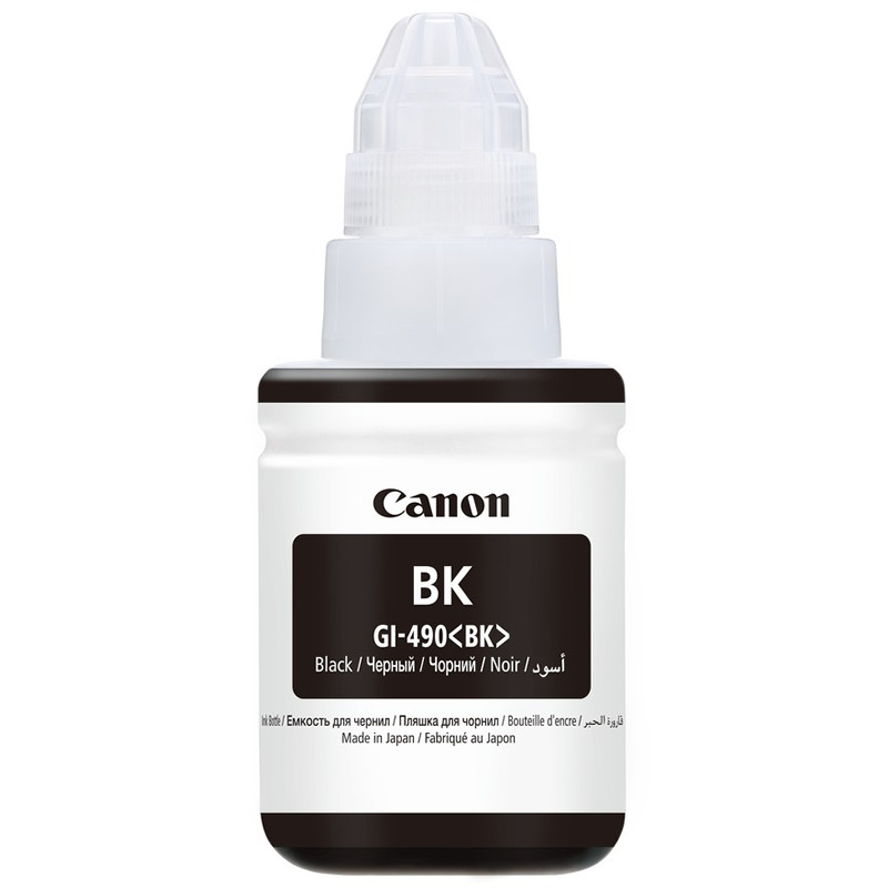 Чернила Canon GI-490BK (0663C001) чер. для G1400/2400/3400 - фото 2