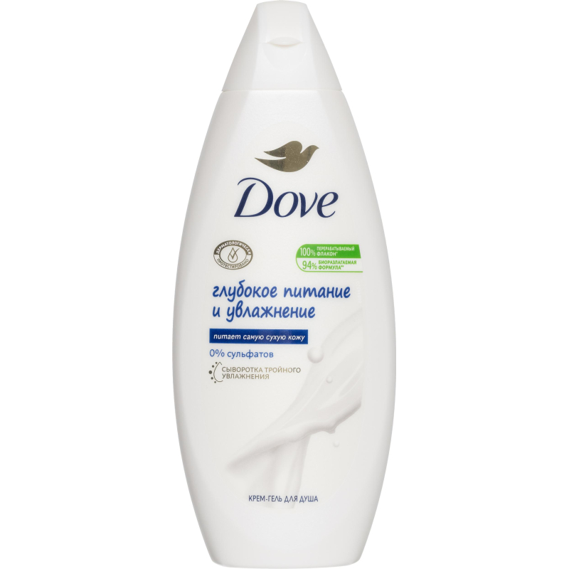Гель для душа ДАВ Глубокое Питание и Увлажнение крем 250 мл - фото 1