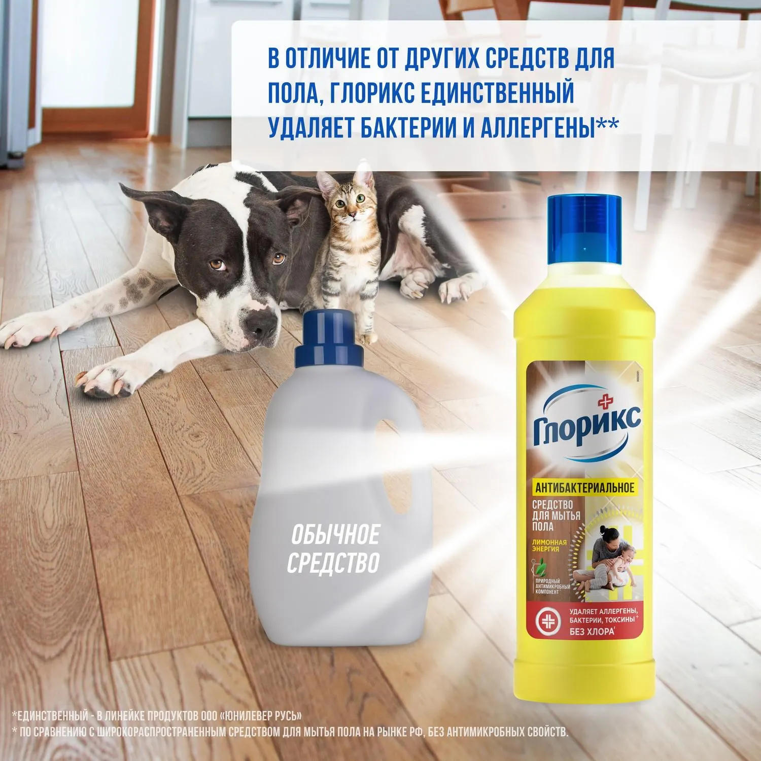 Средство для мытья пола Глорикс Лимонная энергия 1л - фото 6