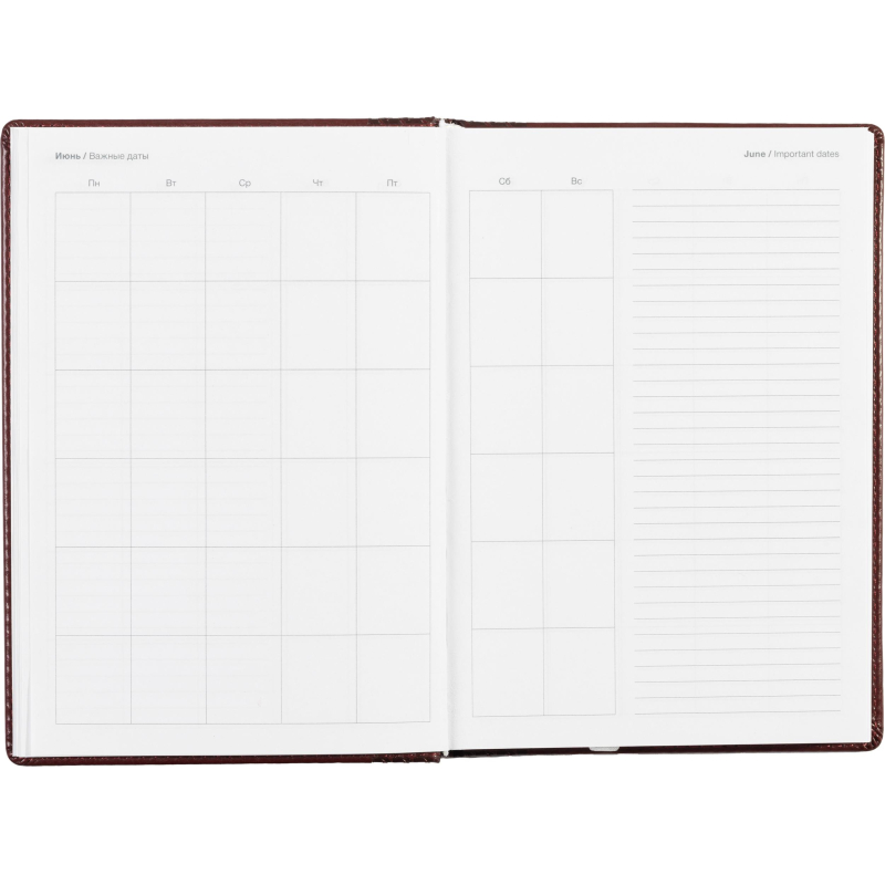Ежедневник недатированный бордо, тв пер, 140х200, 160л, Lozanna AZ052/bordo - фото 16
