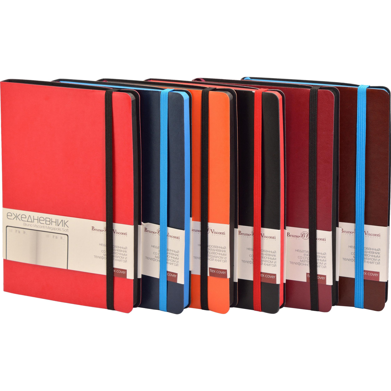 Ежедневник недатированный бордовый А5 MEGAPOLIS SOFT 3-470/05 - фото 3