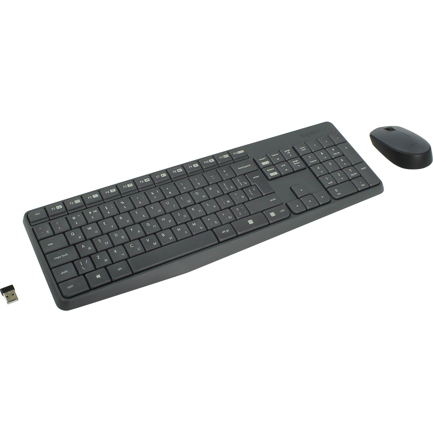 Набор клавиатура+мышь Logitech MK235 (920-007948) Wireless/Grey - фото 1