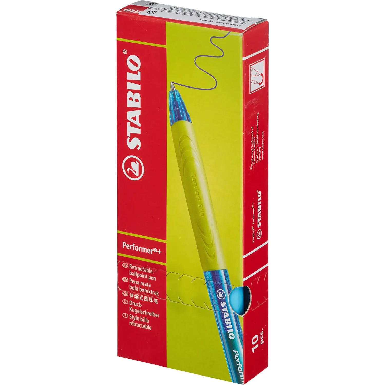 Ручка шариковая автомат. STABILO Performer+ 0,35,син,масл,манж328/3-4 - фото 3