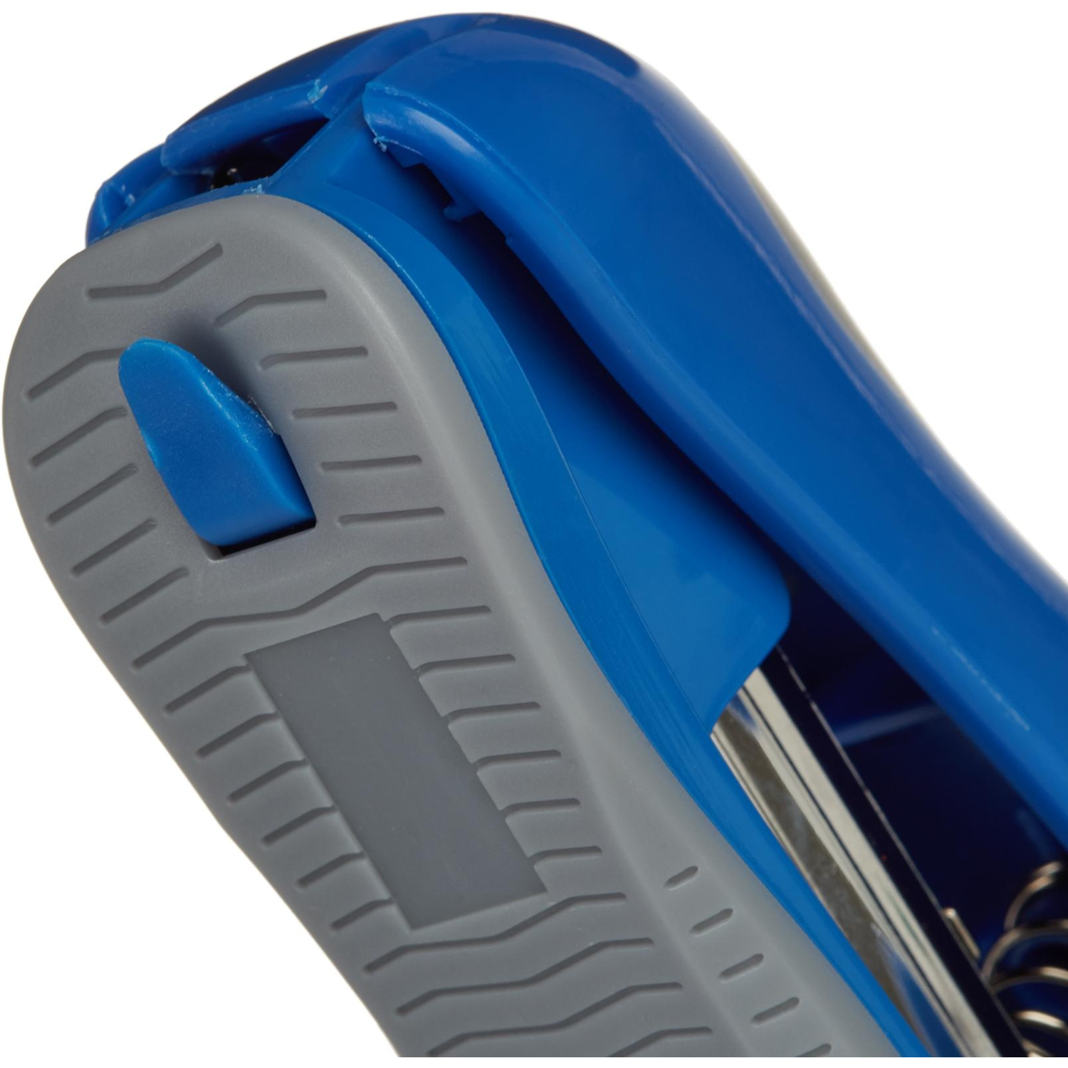 Степлер Attache leader до 15 листов, синий/серый, №10 антистеп - фото 3