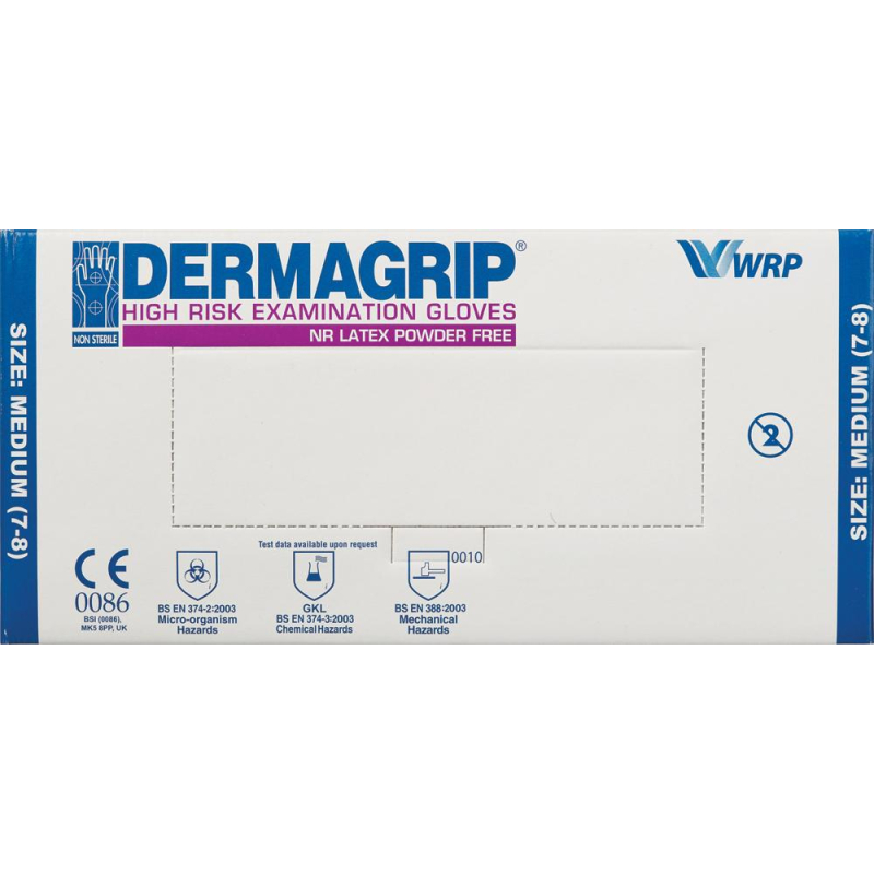 Перчатки мед.смотров. латекс.,нестер.,н/о, Dermagrip High Risk(M) 25 пар,ПС - фото 12