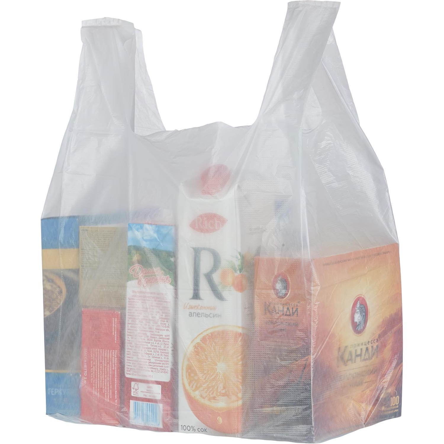 Пакет-майка ПНД 30+18х55 15мкм 100шт./уп. белый - фото 5