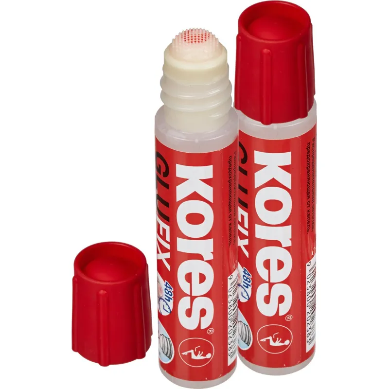 Клей канцелярский 30мл KORES с силиконовым аппликатором  20238 Клей канцелярский 30мл KORES с силиконовым аппликатором  20238 - фото 1