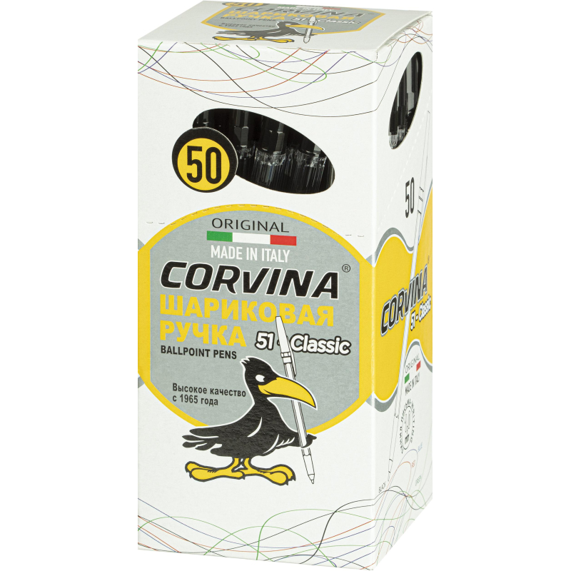 Ручка шариковая неавтомат. CORVINA 51 Classic черный 1,0мм И талия - фото 7