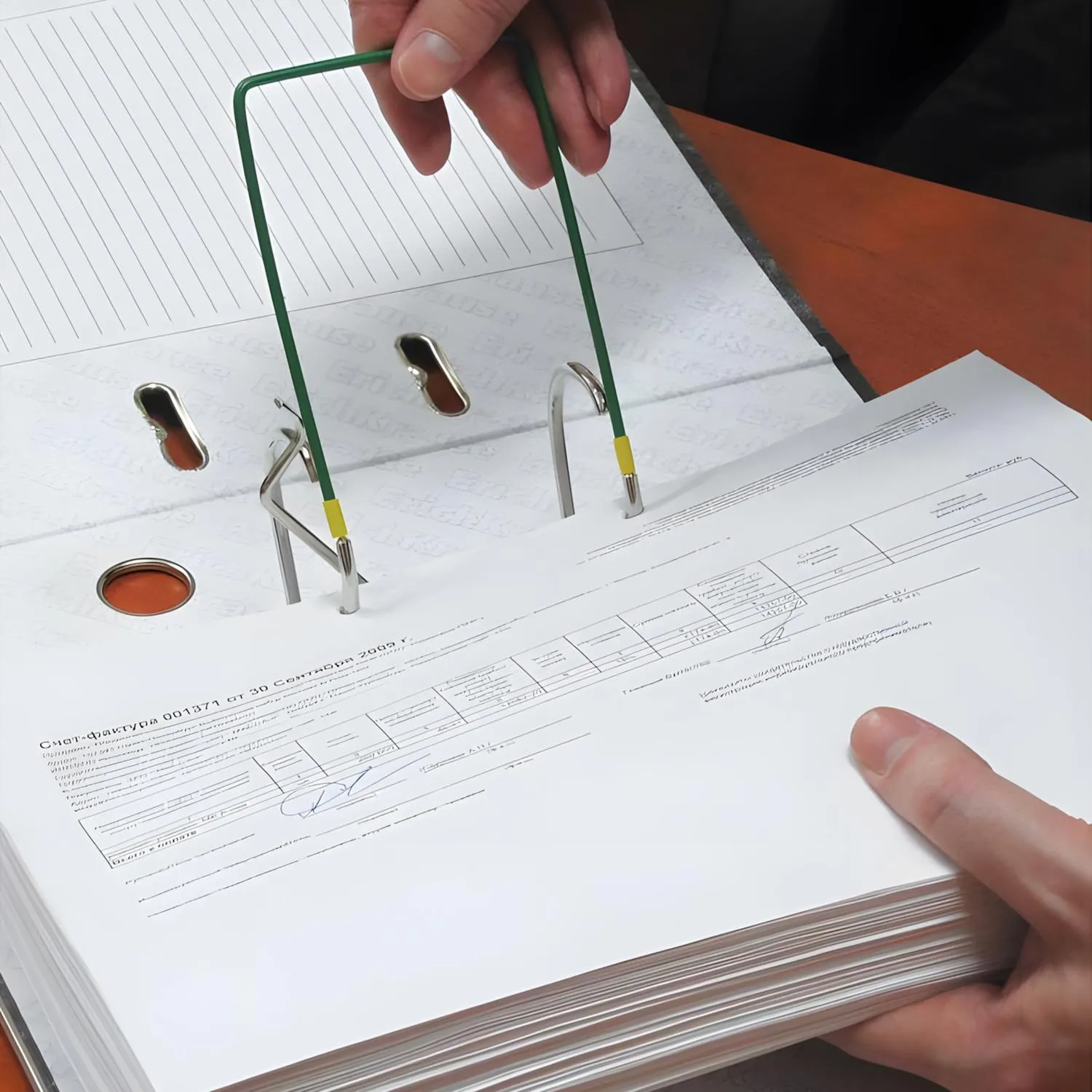 Механизм для скоросшивателя разъемн Attache метал/пласт,10 шт,зел, до 1600л - фото 4