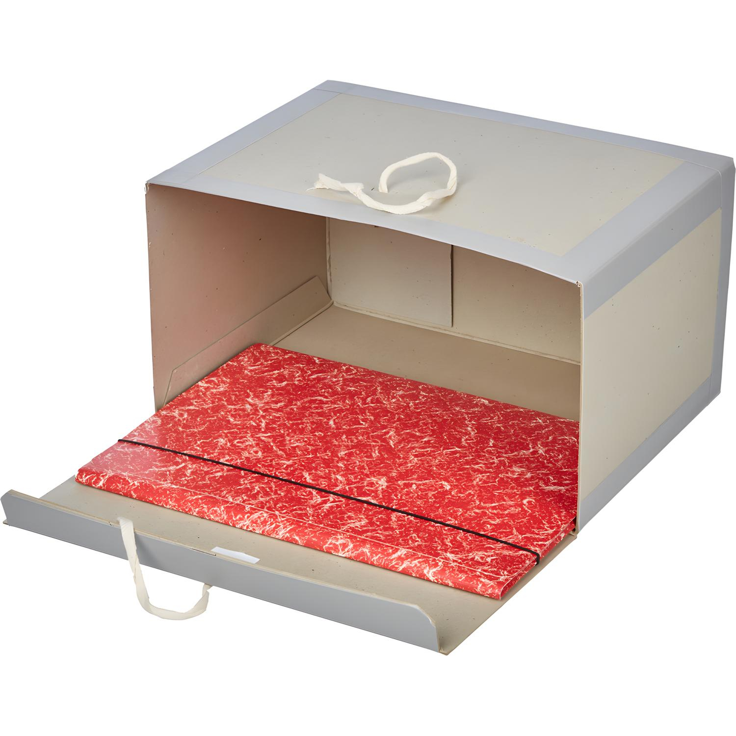 Короб архивный вертикальный 180x240x330, картон/бумвинил - фото 3