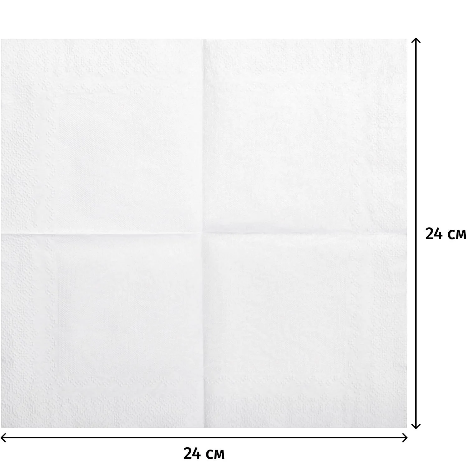 Салфетки бумажные Мягкий знак белые, 2 слоя, 24х24, 100 листов/уп. - фото 2