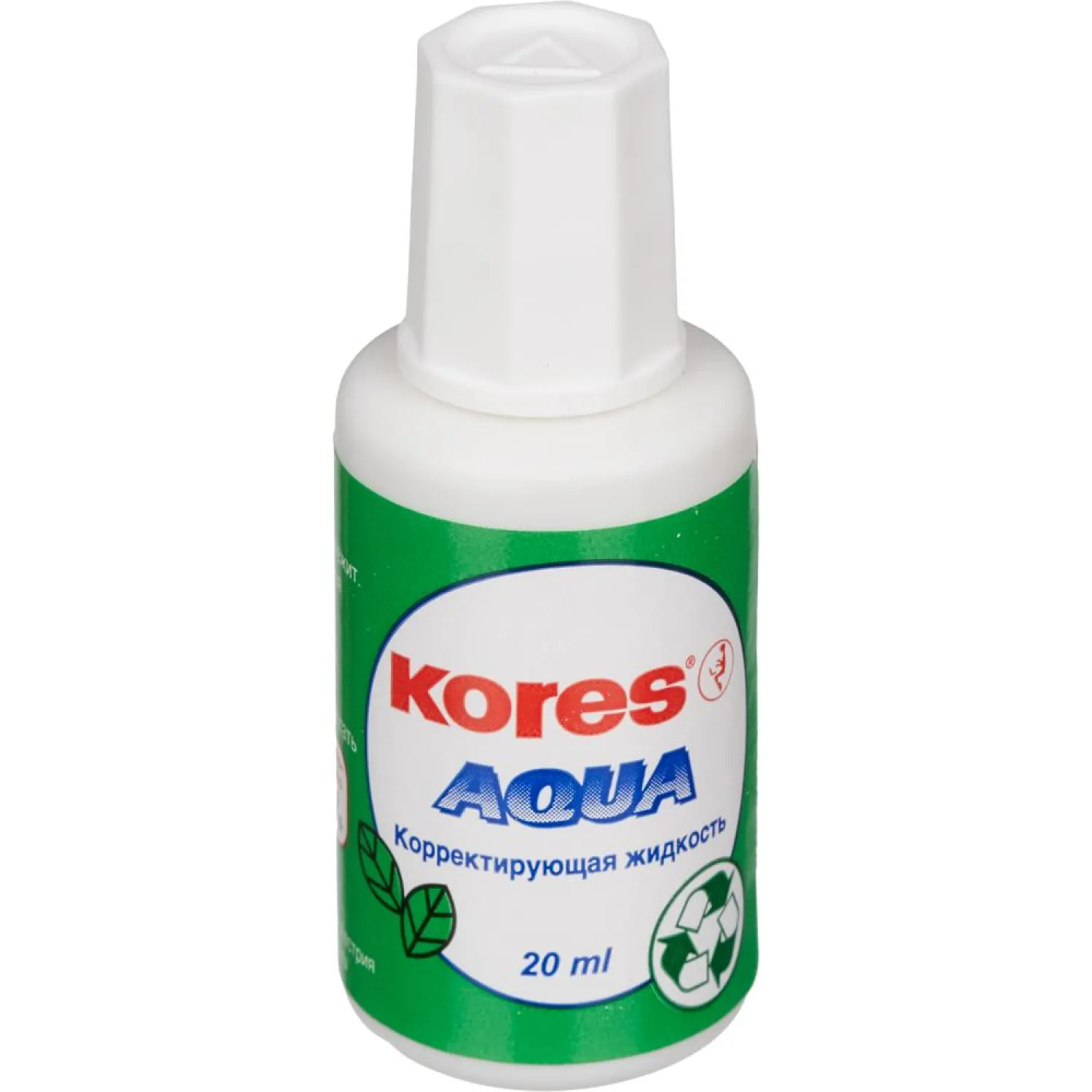 Корректирующая жидкость KORES AQUA 20мл на водной основе, кисточка 69101 - фото 2