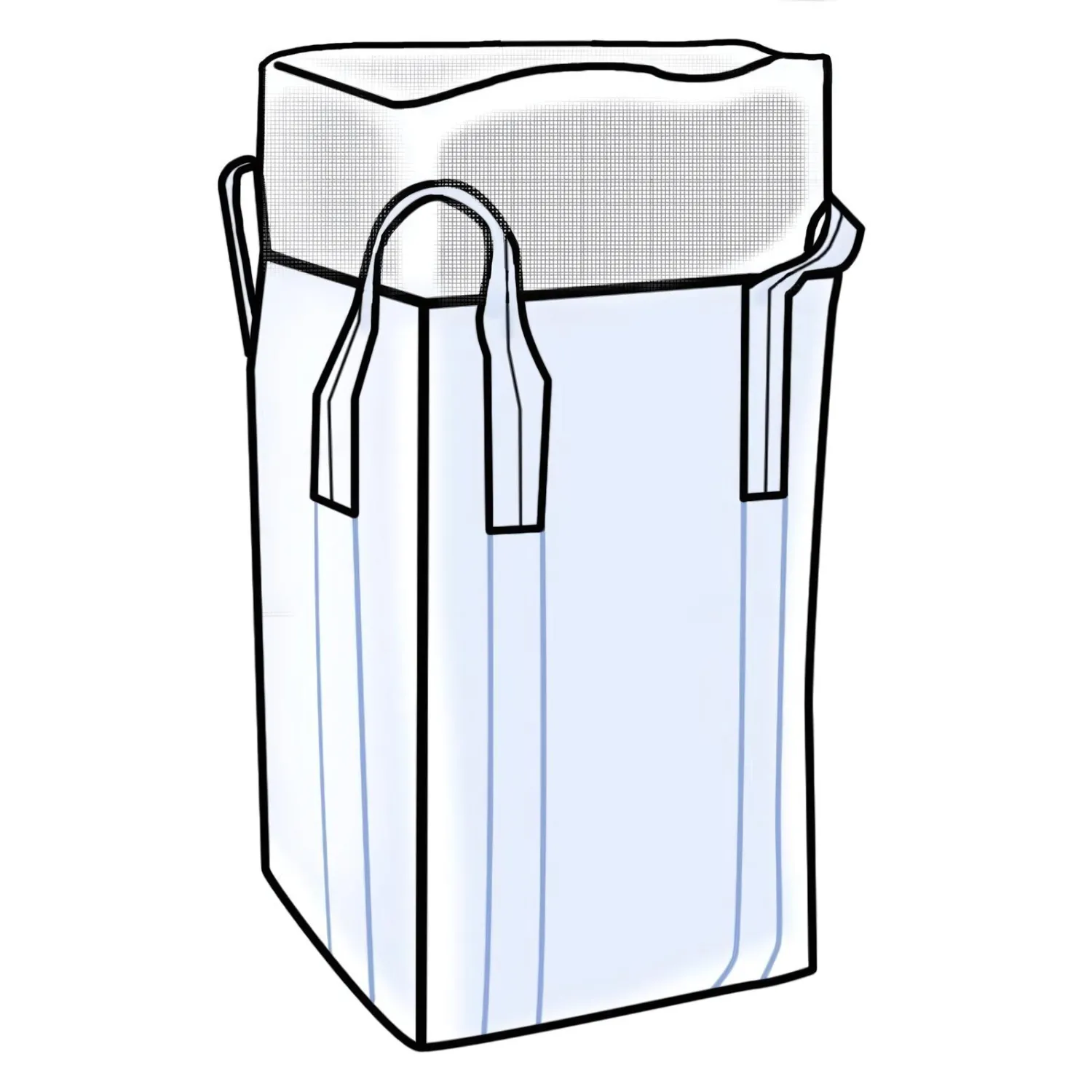 Биг Бэг 4-х стропный, 95x95x150 см., верх-юбка, дно глухое - фото 3