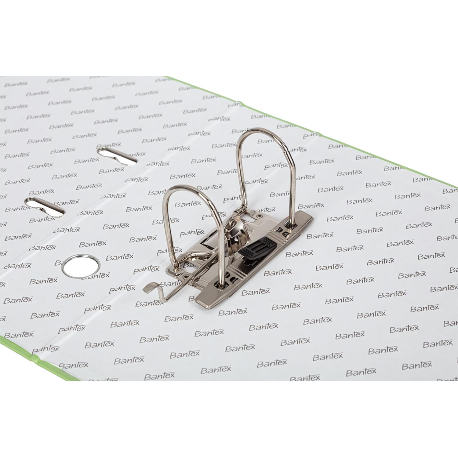 Папка-регистратор ECONOMY PLUS 80мм, лайм, ПБП1, карм.кор.,мет.уг - фото 2