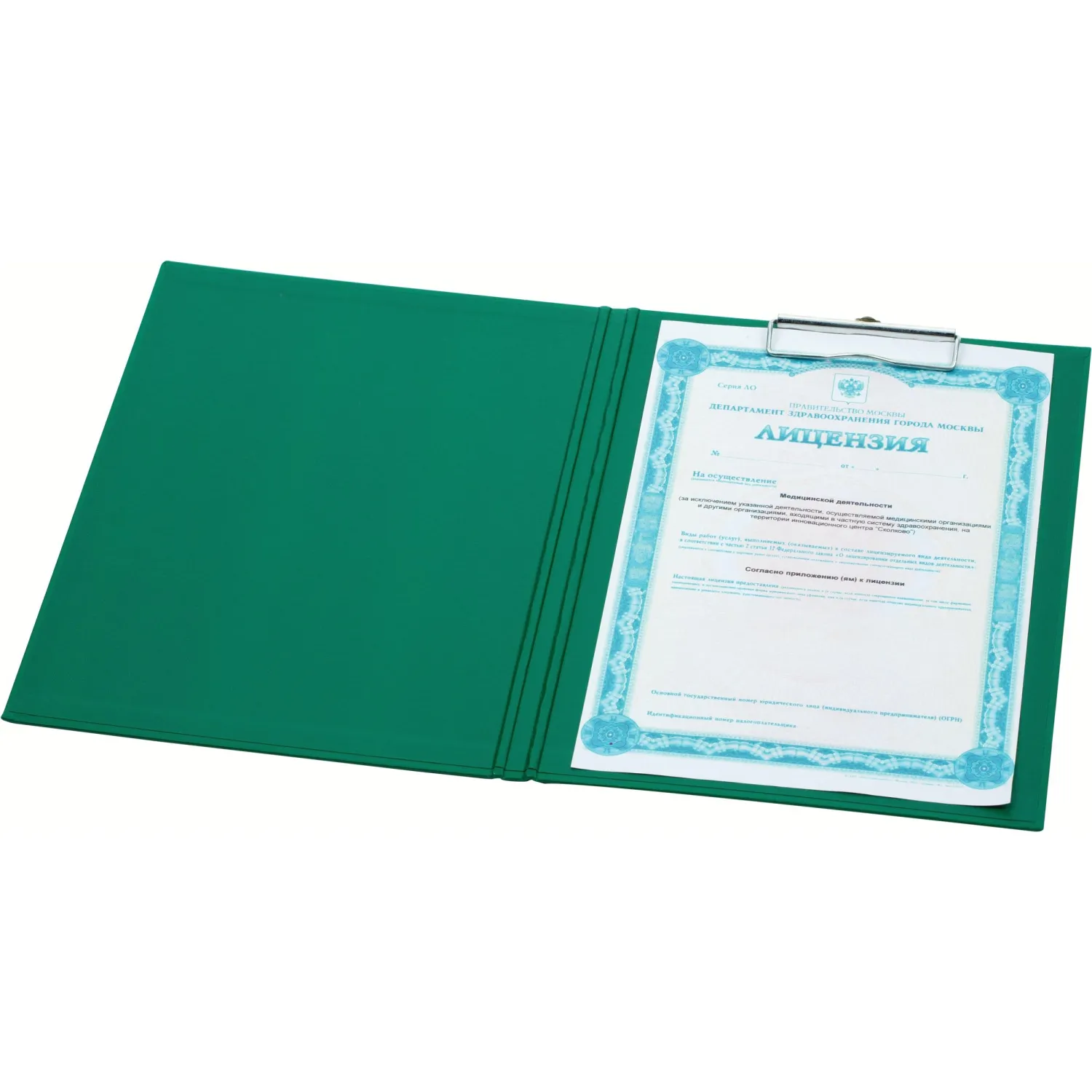 Папка-планшет д/бумаг Attache A4 зеленый с верхней створкой - фото 3