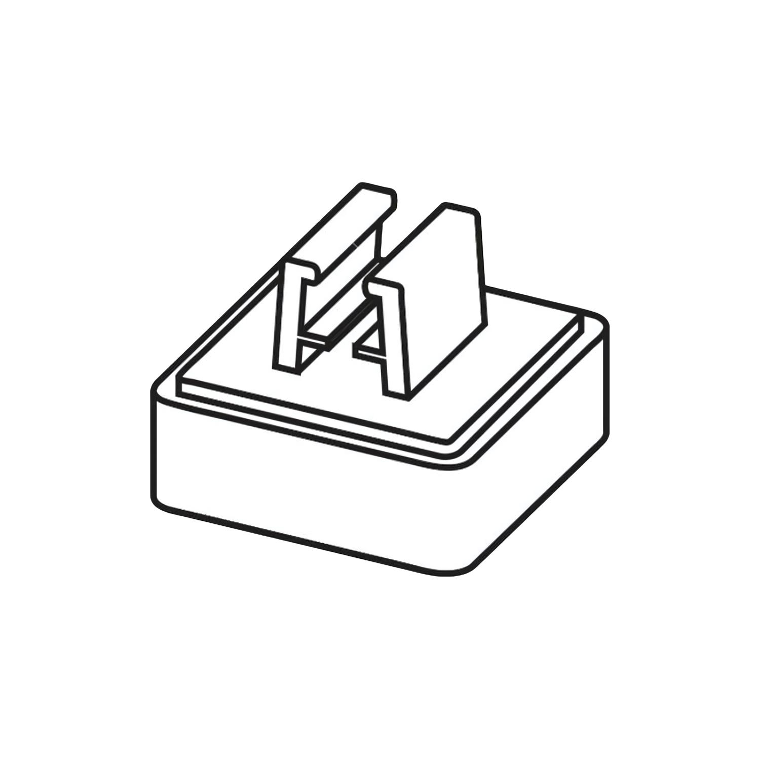 Держатель рамки под углом 90° к поверхности 35х35мм квад., 10 шт/уп - фото 4