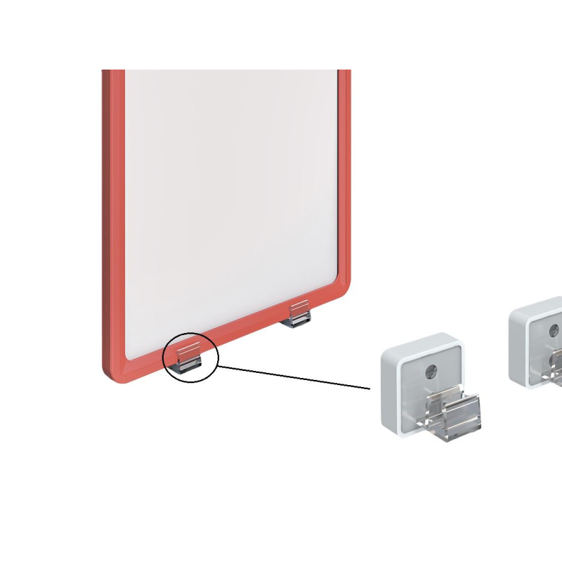 Держатель рамки под углом 0° к поверхности 10 шт/уп.  Квад - фото 1