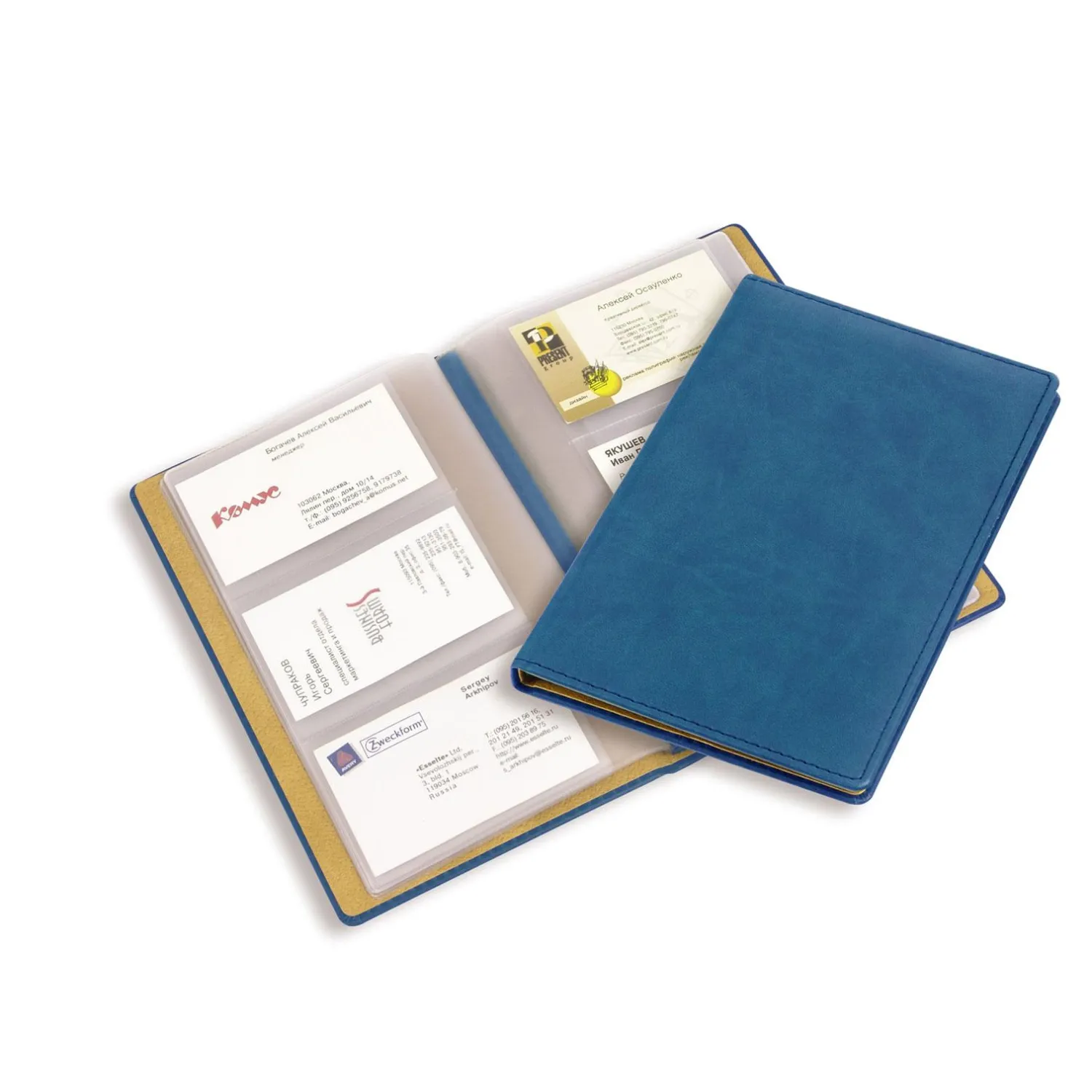 Визитница настольная 72виз,синий,к сез.набору,А5,133х202мм,ATTACHE Вива - фото 3