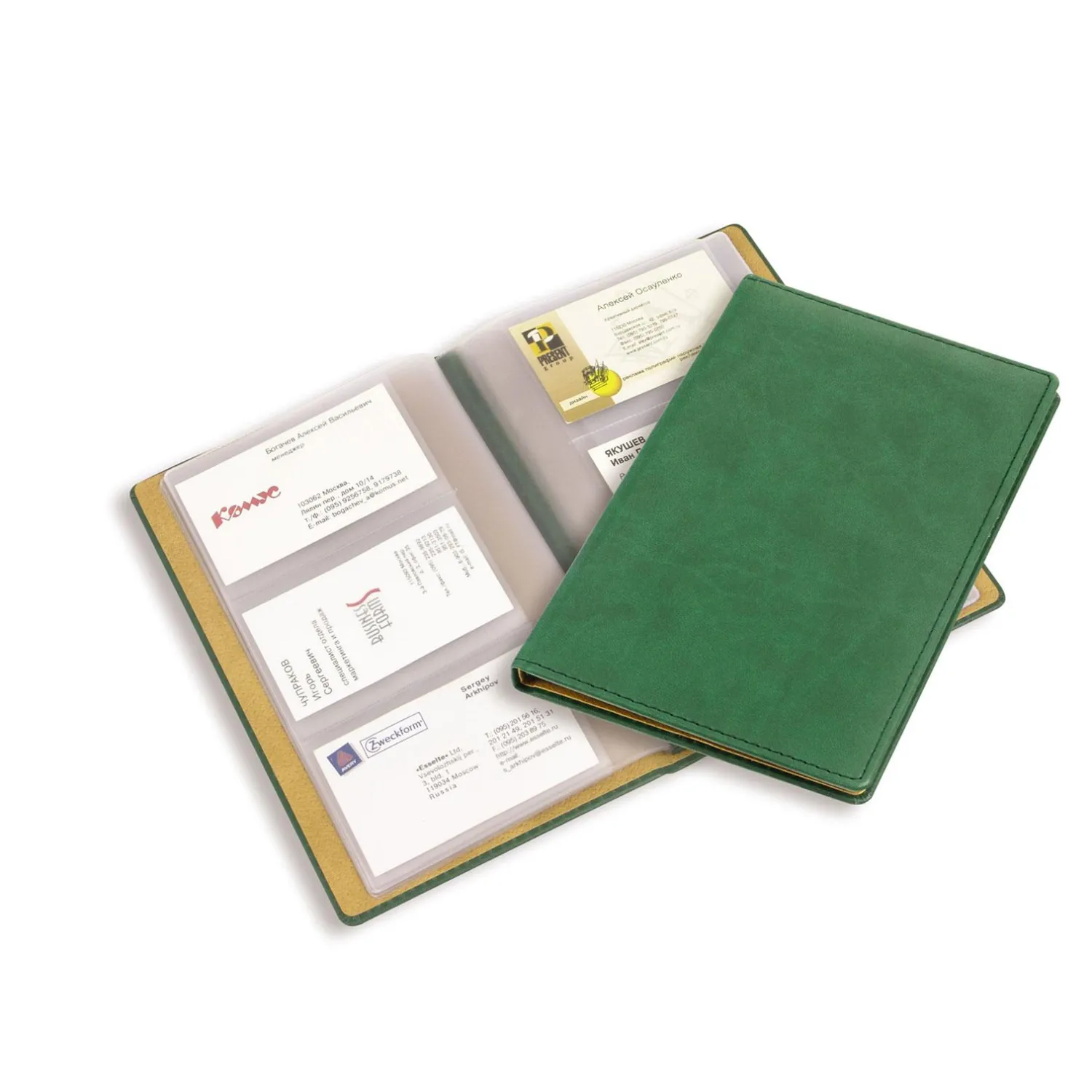 Визитница настольная 72виз,зеленый,к сез.набору,А5,133х202мм,ATTACHE Вива - фото 4