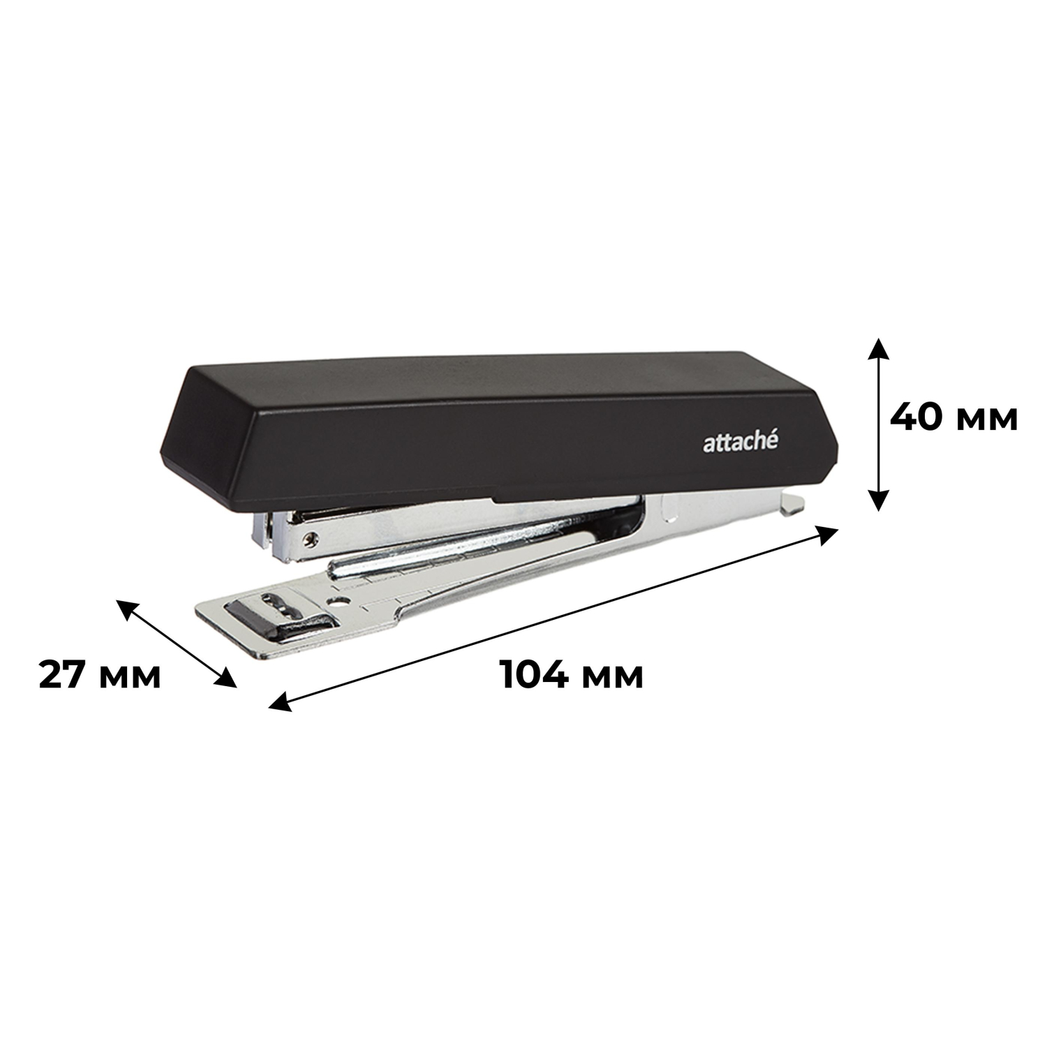 Степлер Attache Eco до 10лис,цвета в ассор.(черн,синий,зелен),№10 антистеп - фото 5