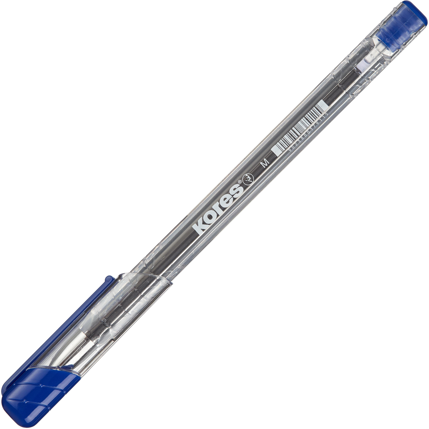 Ручка шариковая неавтомат. KORES К11 M(1мм) треуг.корп, маслян, син - фото 2