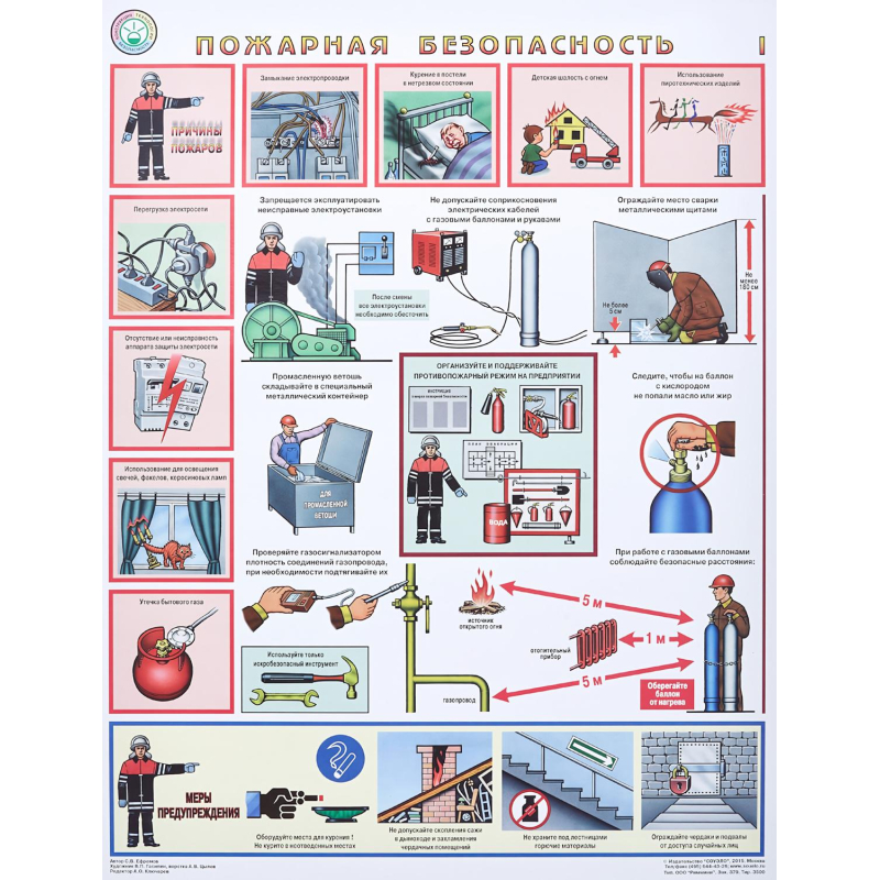 Плакат информационный пожарная безопасность, комплект из 3-х листов - фото 1