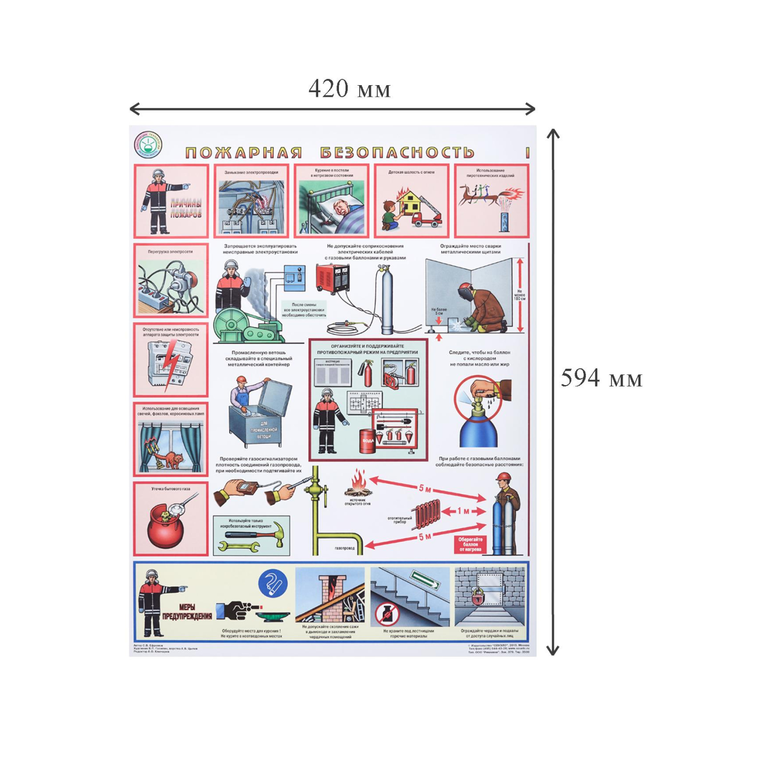 Плакат информационный пожарная безопасность, комплект из 3-х листов - фото 2