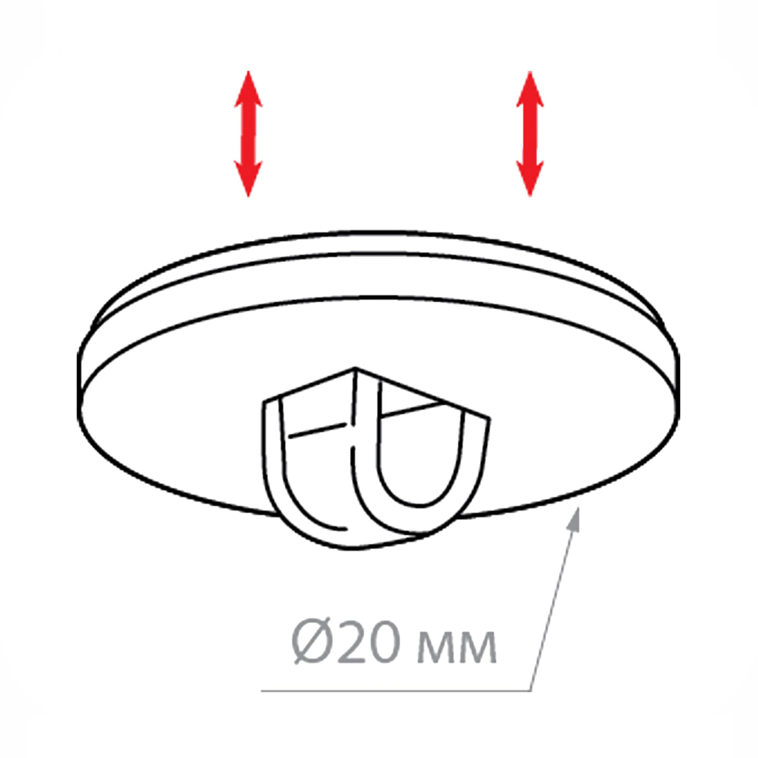 Держатель круглый потолочный на двухстороннем скотче MBR, 50шт.уп Держатель круглый потолочный на двухстороннем скотче MBR, 50шт.уп - фото 3