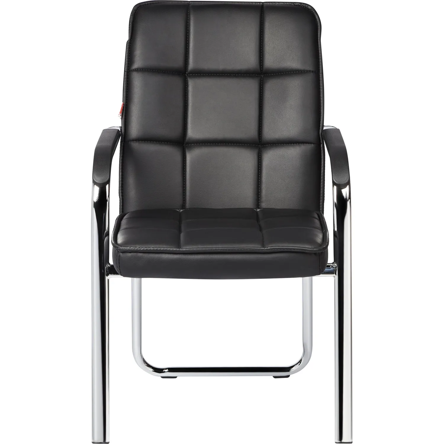 Конференц-кресло BN_TQ_Echair-810 VPU кожзам черный, хром - фото 2