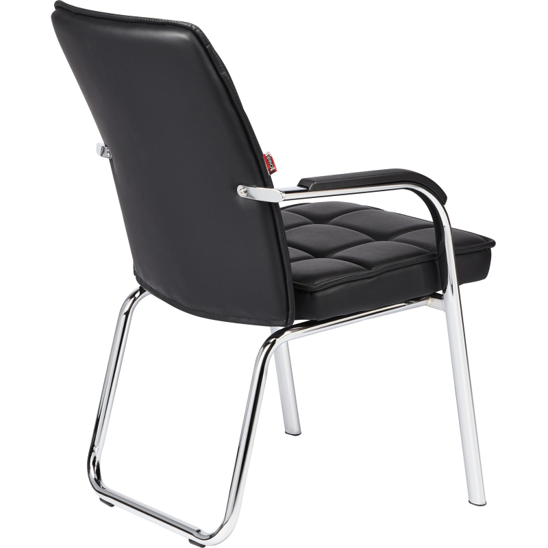 Конференц-кресло BN_TQ_Echair-810 VPU кожзам черный, хром - фото 4
