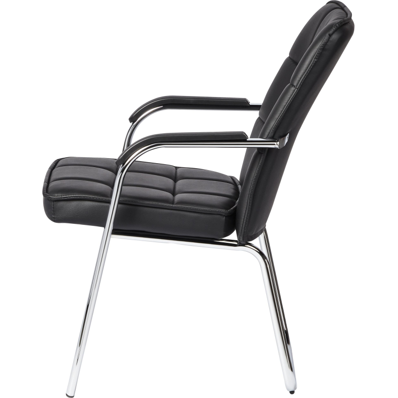 Конференц-кресло BN_TQ_Echair-810 VPU кожзам черный, хром - фото 5