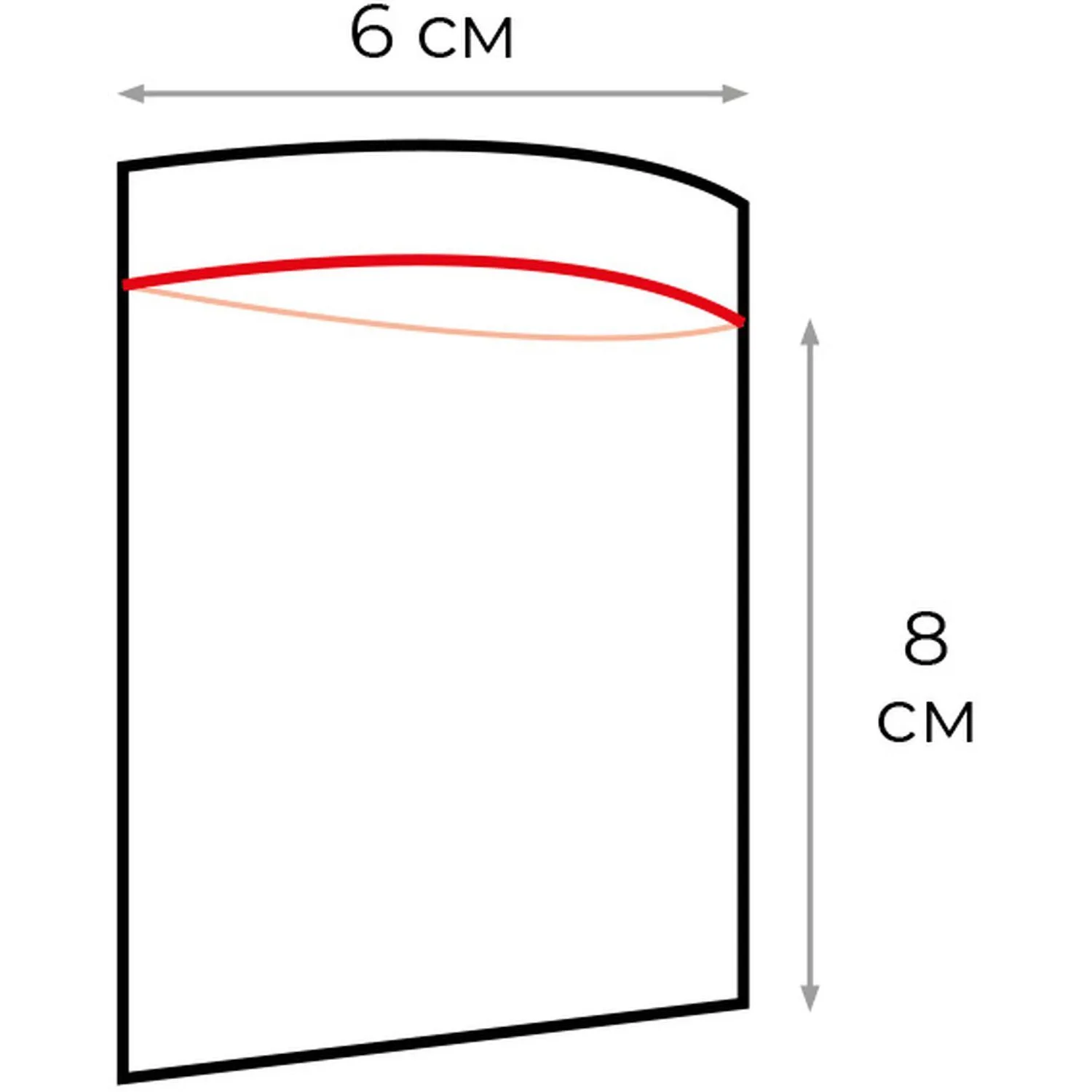Пакет с замком (Zip Lock) 6 х 8 см, 40 мкм, 1000 шт/уп - фото 3