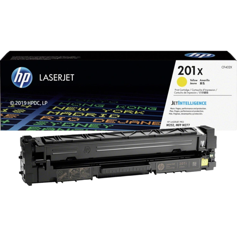 Картридж лазерный HP 201X CF402X жел. для CLJ Pro M252/M277 - фото 1