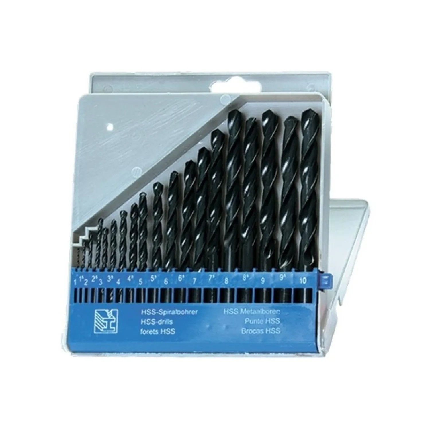 Набор сверл по металлу, 1-10 мм, HSS, 19 шт, пласт. бокс SPARTA (723705) - фото 1