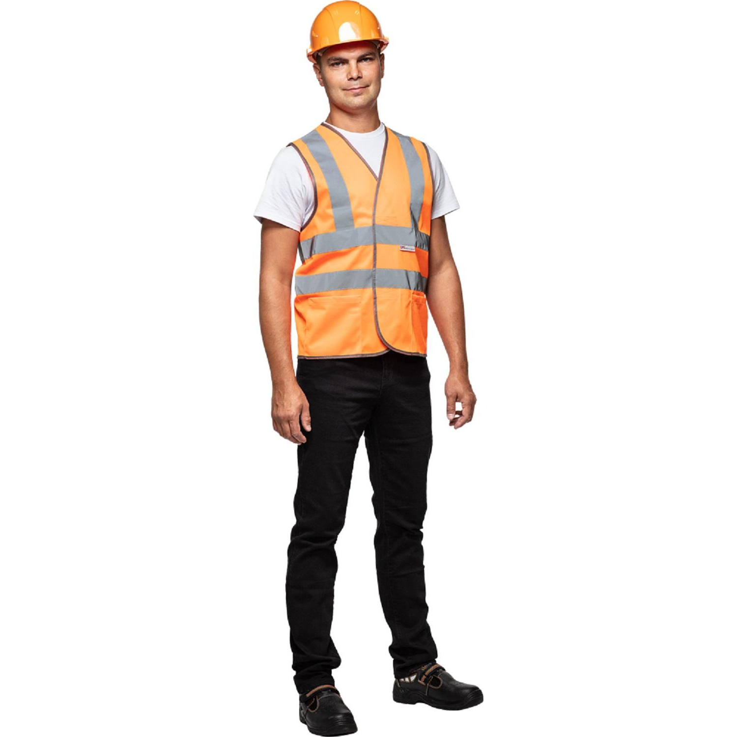 Жилет сигнальный Тип8Т, цв.оранж.(р.L/48-50) - фото 2