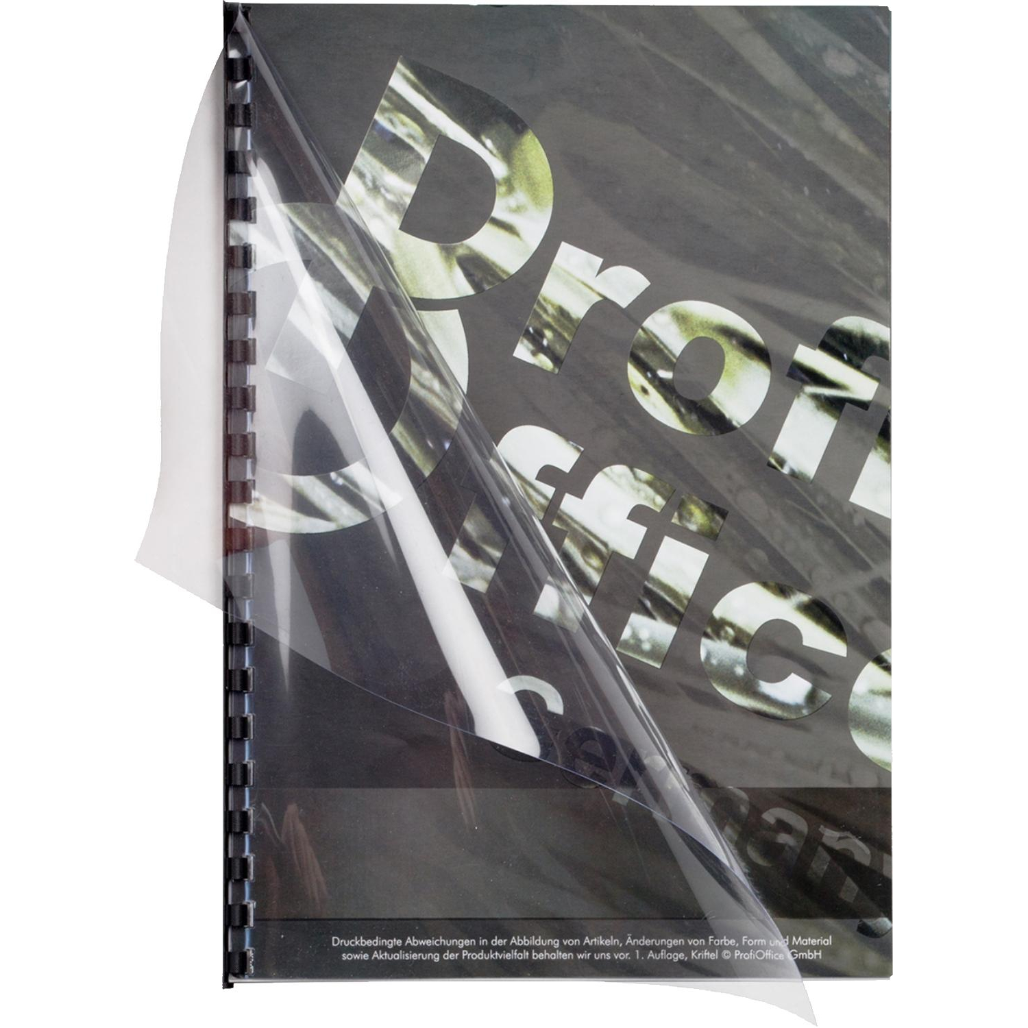 Обложки для переплета пластиковые ProfiOffice прозр. А4, 180мкм,100шт/уп. - фото 2