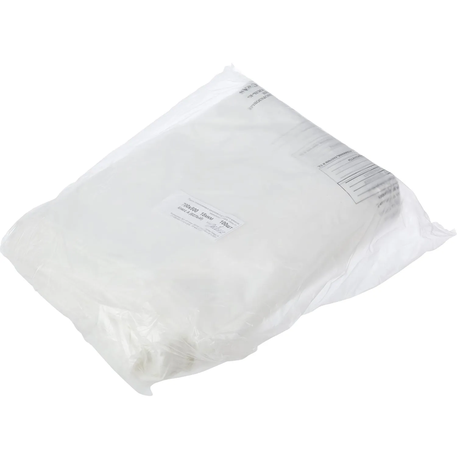 Пакет для мед.отходов кл.А белый 700х800х18мкм,60л, 100 шт/уп, ПТП Киль - фото 5